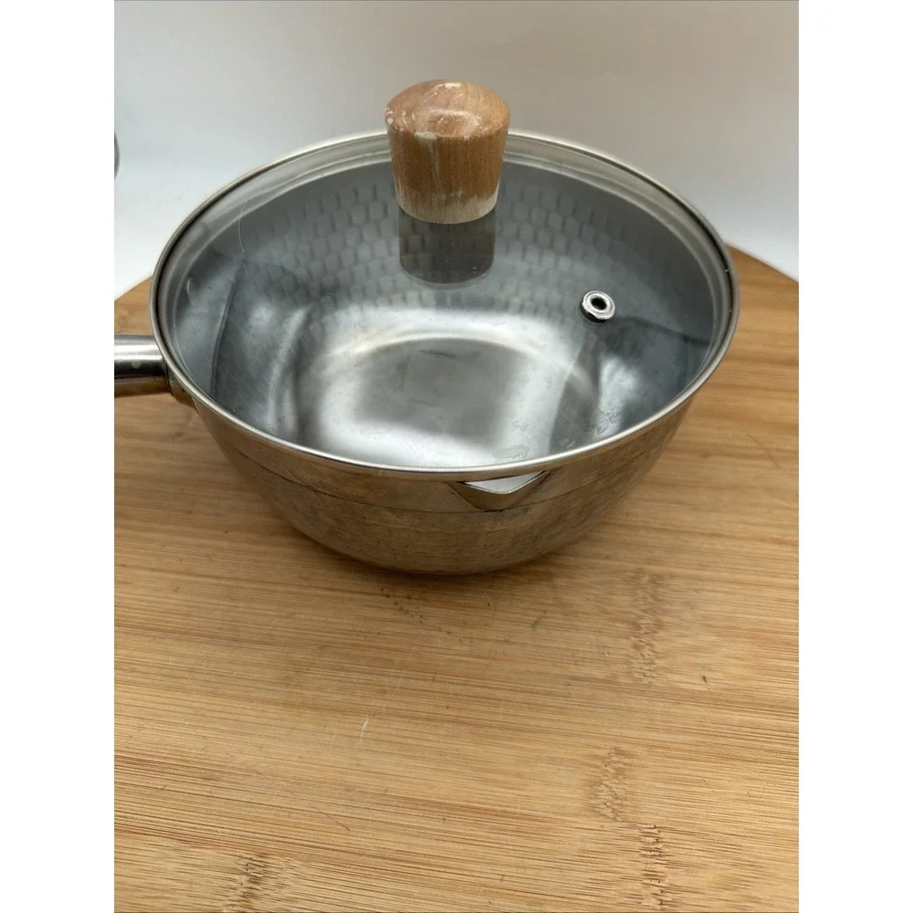 Japanese‎ Stainless Steel Yukihira Saucepan Pot Made in Japan 2qt With Lid